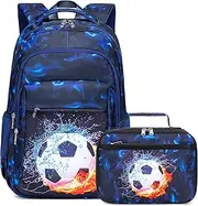[LEDAOU] Kids Preschool Backpack Lunch Box Girls Kindergarten BookBag Primary Waterproof School Bag 7 Pockets with Chest Strap