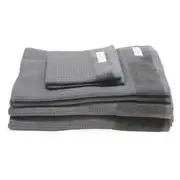100% Cotton Onkaparinga Mossman Quick Dry 6 Piece Towel Pack Charcoal