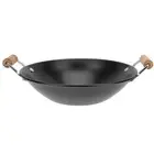 Metal Cookware Household Hot Pot Stir Fry Pans Stainless Wok Work