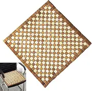 HNJZX Bamboo Chair Seat Pad,Office Chair Square Seat Cushion Cooling Bamboo Car Seat Mat Summer Breathable Car Seat Cover Cushion for Auto Supplies Office Chair and Home Sofa Pads