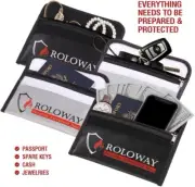 2 Pack Small Fireproof Bag 5x8in, Money Wallet Cash Bag Set for Valuables
