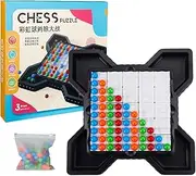 Intellectual Chessboard, Colorful Ball Matching Desktop Game, Novel Portable Puzzle Chess Toy Set for Adults Boys Girls Teens Children 2-4 Players