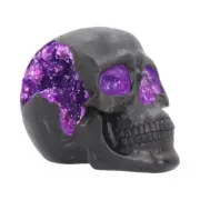 Nemesis Now Geode Skull 17cm - Gothic Skull Decor Ornament - Purple Skull