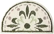 Colorful Boho Bathroom Rugs Half Circle Bath Mat Cute Bohemian Bath Rug for Bedroom Small Carpet Home Decor Non-Slip Semi Round Shower Rug Funny Washable (Mix-color#6, 40 * 60)