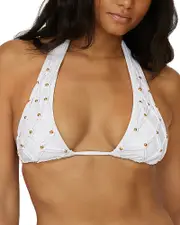 Pq Swim Beaded Brynn Halter Bikini Top
