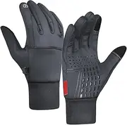 [Whnbuij] Winter Cycling Gloves Touchscreen Cycling Gloves for Women Touchscreen Thermal Cycling Gloves Windproof Cuff Design Waterproof Sports Gloves for Cold Weather