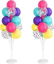 Uandhome Balloon Stand Kits,Balloon Sticks Holder with Base for Table,Ballon Stand Stick Table Balloon Display Kit for Graduation Birthday Baby Shower Gender Reveal Party Decorations (2 Pcs)