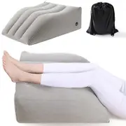 Inflatable Foot Rest: Portable Vein Pillow with Storage Pockets and Pumps, Footrest, Footrest, for Car, Home, Office, Airplane, Kids Travel Cushion fo