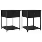 2x Wooden Bedside Tables Drawers Storage Shelf Side Lamp Cabinet Nightstand