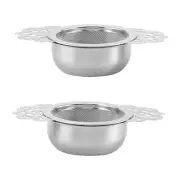 2Pcs Tea , Stainless Steel Tea Strainer with Bowl, Ultra Fine Mesh Tea4811