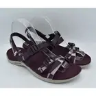 Merrell Womens Size 9 District 3 Burgundy Backstrap Web Sandals Shoes