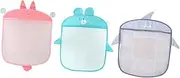 INOOMP 3Pcs Bath Organizer Mesh Bags for Quick Dry Tub Holder Lightweight Storage for Bathroom and Kitchen for Easy Drainage and Space Saving