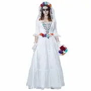 La Novia Muerta Deluxe Ghost Bride Day Of The Dead Mexican Womens Costume