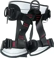 Safety Harness Gear - Climbing Support Strap, Adjustable Body Belt, Secure Load Holder | Comfortable Reinforced Waist Buckle System, Reliable Webbing Equipment Structure for Rock Climbing,Tree Work