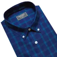 在飛比找ETMall東森購物網優惠-【MURANO】SLIM FIT 長袖襯衫-深藍格