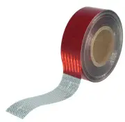 Grote 41050 Alternating 6" silver / 6" Red 2" x 150' Roll Conspicuity Tape