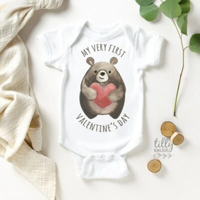 My Very First Valentine's Day Bear With Love Heart, 1st Valentine's Day, Baby's