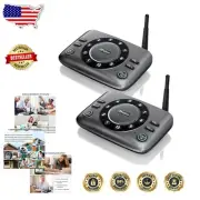 Upgraded Full Duplex Wireless Intercom Set - 1 Mile Range, 10 Chimes Included