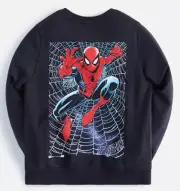 Kith x Spider-Man Kids "Web Logo" Crew Sweatshirt Size 3