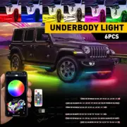 RGB LED Under Car Tube Underglow Strip body Neon Light Bluetooth APP + Remote