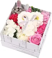 Box Arrangement Flower Shape Bath Salt Print Box Soap Flower Bath Fragrance