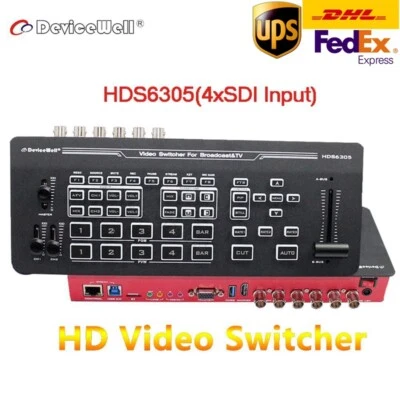 Devicewell HDS6305 4 SDI Chrom Record Dual Stream Broadcast-grade Video Switcher