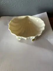 Belleek Irish Vintage Collectible Porcelain Shell Dish With Conch Feet