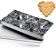 30Pcs Mini Cookie Cutters Set - Heart, Star, Flower, Round, Square, Hexagon, Oval, Diamond Shapes - Polymer Clay Cutters for Kids - Geometric Biscuit & Fruit Cutter Kit