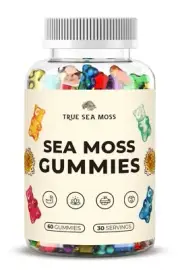 TrueSeaMoss Irish Sea Moss Gummies with Burdock Root & Bladderwrack - Vegan S...