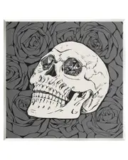 Crystal Eyes Skull Goth Roses Wall Plaque Wall Art by Ziwei Li
