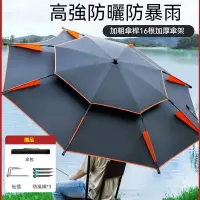 在飛比找蝦皮購物優惠-【防風雙層遮陽傘】⭐台灣現貨⭐釣魚箱傘 釣魚雨傘 陽傘 海灘