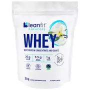 Leanfit Naturals Whey Protein Concentrate And Isolate Vanilla 2kg
