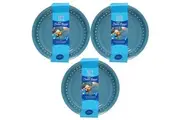 3x White Magic Ocean Bound Plastic Microwave Kitchen Food Cover Shield - Blue