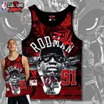 CULTURE SHOCK NBA BIG 3 THE WORM SANDO 襯衫夏季速乾透氣球衣男士超大運動 T 恤