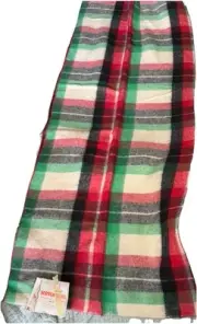 Beacon Blanket Cameron Green Red Plaid Scotch Robe.NWT 50X72USA