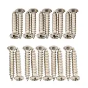 Musiclily Ultra Nickel 2.5mm Stainless Steel Countersunk Pickup Ring Screws Set