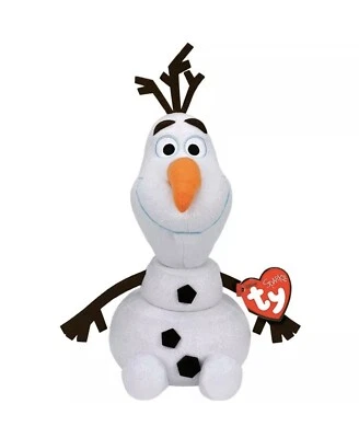 TY Beanie Baby 6" OLAF the Snowman (Disney Frozen) Plush Toy MWMTs Ty Heart Tags