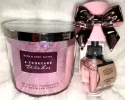 Bath & Body Works A Thousand Wishes 3-wick Candle + Bow Plug + Refill Bulb Set