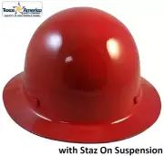 MSA Skullgard Full Brim Hard Hat With STAZ ON Suspension - Red