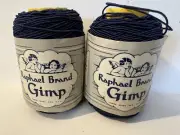 Raphael Brand Gimp Vintage Crochet Thread Knitting Navy Lot 340 90 Yards Lot 2