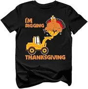 [Tstars] TeeStars - I'm Digging Thanksgiving Cute Turkey Tractor Toddler Kids T-Shirt