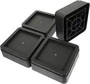 CAXUSD Bed Risers for Chairs Tables 4pcs Set 2 Height Non-Slip Easy to Install