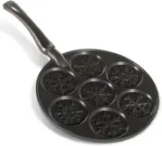 Nordic Ware 1945 Snowflake Pancake Pan, Black