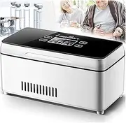 Portable Medicine Refrigerator, Mini Fridge Medicine Refrigerator and Insulin Cooler, Home Travel Portable Car Refrigeratorfor Medication, 215×115×105mm