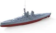 LFC700589S 1/700 Military Model Kit German Navy Bayern-Class SMS Baden Full Hull