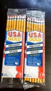 U.S.A Gold Premium American Wood #2 Pencils Two 8 pk Pre Sharpened Made In USA