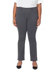NYDJ Plus Marilyn Vintage Pewter Straight Leg Jean