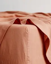 Hazelnut 100% French Flax Linen Fitted Sheet