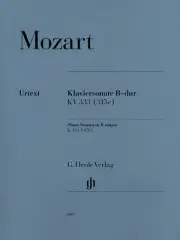 Mozart Piano Sonata in B Flat Major K333 315c Henle Urtext Sheet Music Book