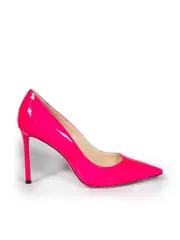 Hot Pink Patent Leather Pointed Heels